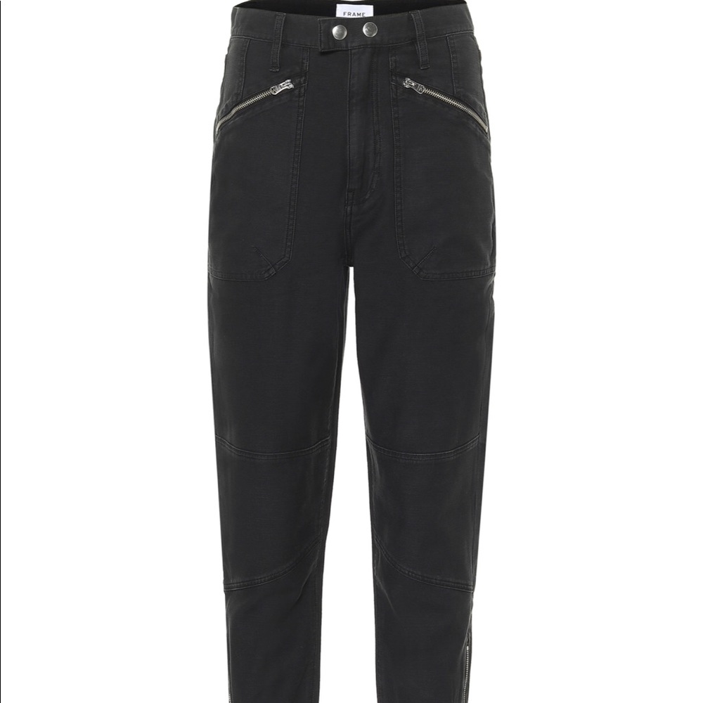 FRAME MOTO ZIP HIGH-RISE STRAIGHT JEAN